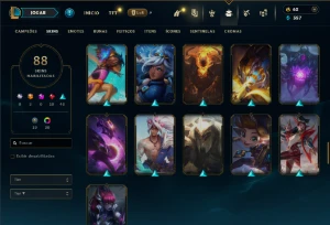 Diamante 3 com 85 Champs e 88 Skins ( SUP / MID ) - League of Legends LOL