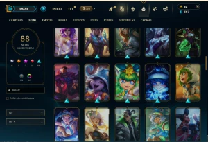 Diamante 3 com 85 Champs e 88 Skins ( SUP / MID ) - League of Legends LOL