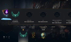 Conta de Lol platina 2 lvl 50 - League of Legends