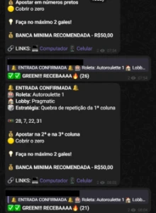 2 Grupos de Sinais AutoRoulette Pragmatic ✨ - Outros