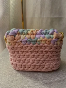 Mini Bag Aurora Infantil Rosa com Aba Colorida - Artesanato e Personalizados