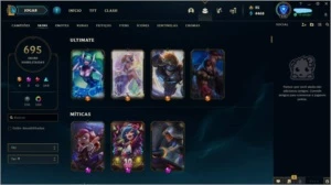 Conta League of Legends (Unraked) / lvl 135 / 695 skins LOL