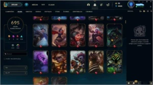 Conta League of Legends (Unraked) / lvl 135 / 695 skins LOL
