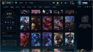 Conta League of Legends (Unraked) / lvl 135 / 695 skins LOL