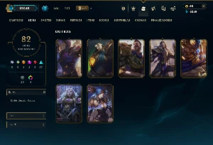 Ouro 4 com 125 Champs e 82 Skins ( ADC / SUP / MID ) - League of Legends LOL