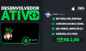 Discord Badge Active Developer |  Ativo (Na Sua Conta)