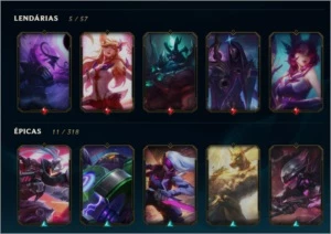 Conta lvl 142 com quase todos champions - League of Legends LOL