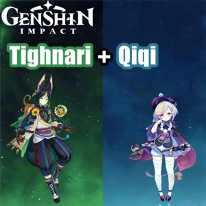 Conta Genshin Impact AR 5 com Tighnari e Qiqi