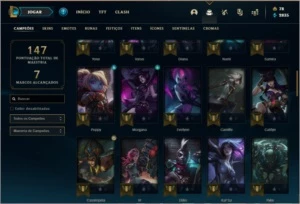 Conta prata 1 com 25 skins e 69 champs - League of Legends LOL