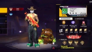 Conta De Free Fire Gemada Lv52