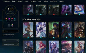 Unranked com 130 Champs e 150 Skins ( ADC / MID ) + RP - League of Legends LOL