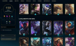 Unranked com 130 Champs e 150 Skins ( ADC / MID ) + RP - League of Legends LOL