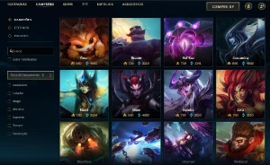 Unranked com 130 Champs e 150 Skins ( ADC / MID ) + RP - League of Legends LOL