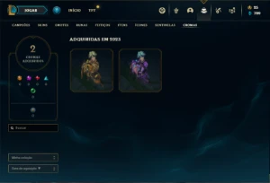 Conta platina 4 com 40 Champs e 9 Skins + 6 Fragmentos - League of Legends LOL