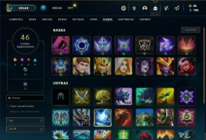 Conta platina 4 com 40 Champs e 9 Skins + 6 Fragmentos - League of Legends LOL