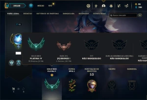 Conta platina 4 com 40 Champs e 9 Skins + 6 Fragmentos - League of Legends LOL
