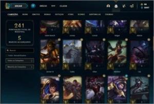 Conta prata 2 com 42 skins e 64 champs ( MAIN JG ) - League of Legends LOL