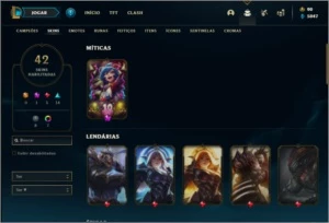 Conta prata 2 com 42 skins e 64 champs ( MAIN JG ) - League of Legends LOL
