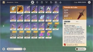 AR 37, diluc + venti + mona, 2 armas 5 estrelas - Genshin Impact