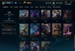 Ouro 3 com 35 Champs e 3 Skins - League of Legends LOL