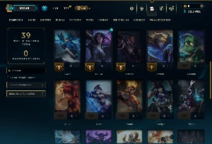 Ouro 3 com 35 Champs e 3 Skins - League of Legends LOL