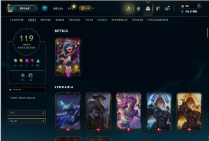 Esmeralda 4 com 120 Champs e 119 Skins ( SUP / ADC ) - League of Legends LOL