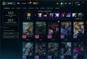 Unranked com 95 Champs e 37 Skins - League of Legends LOL