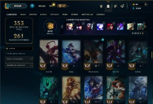 Unranked com 95 Champs e 37 Skins - League of Legends LOL