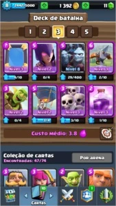 clash royale conta lv 8 upada