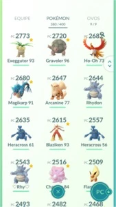 Conta de Pokémon GO