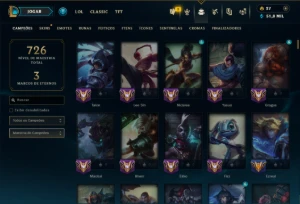 Mestre com TODOS os Champs e 248 Skins ( 193 PDL ) - League of Legends LOL