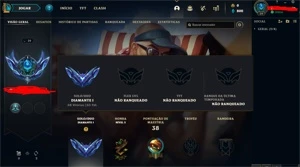 CONTA D1 70% DE WR QUEUE GM - League of Legends LOL