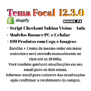 Tema Shopify Focal Original + Atualizações - Outros