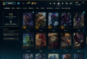 Mestre com 70 Champs e 4 Skins  ( 21 PDL ) - League of Legends LOL