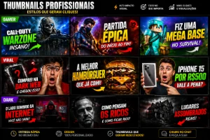 Thumbnail Profissional para YouTube (Mais Cliques e Views)