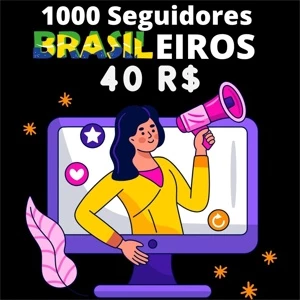 1000 Seguidores Brasileiros - Com Reposição - Redes Sociais