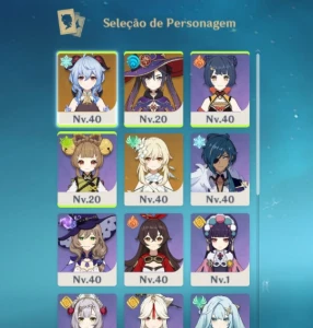 Conta Genshin Ganyu+Arma Assinatura+Mona E +20mil Gemas - Genshin Impact
