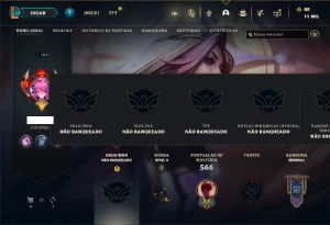 Conta Unranked com 150 Champs e 159 Skins + 2 Prestigios - League of Legends LOL
