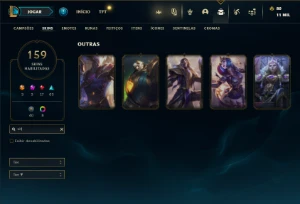 Conta Unranked com 150 Champs e 159 Skins + 2 Prestigios - League of Legends LOL