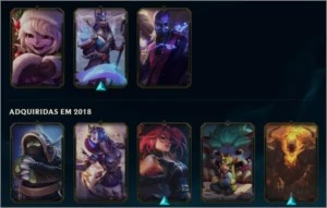 CONTA LEAGUE OF LEGENDS 60 SKILL 124 CAMPEOS LOL