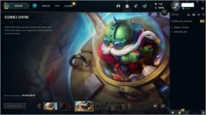 conta de lol platina 1 150 skins com skin rara corki ovni - League of Legends