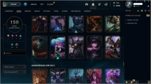 conta de lol platina 1 150 skins com skin rara corki ovni - League of Legends