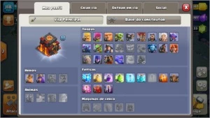 Conta clash of clans cv 10 semi full com 13400 gemas