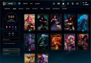 Conta lol Diamante 2 (MMR de Mestre) - League of Legends