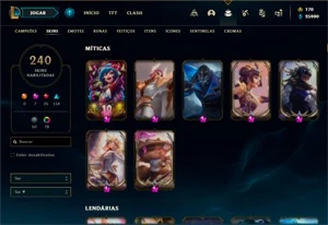 Conta lol Diamante 2 (MMR de Mestre) - League of Legends