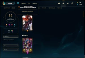 Conta ouro 4 com 135 champs e 82 skins - League of Legends LOL
