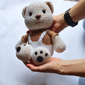 Ursinho Toshi Luminaria Bichinhos de Croche - Artesanato e Personalizados