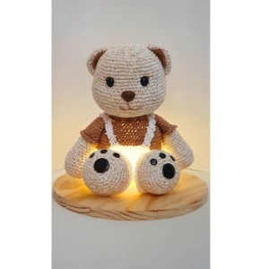 Ursinho Toshi Luminaria Bichinhos de Croche - Artesanato e Personalizados