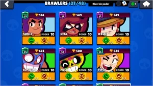 Conta Brawl Stars 15500 Trofeus 37/48