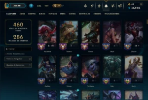 Unranked com TODOS os Champs e 176 Skins ( MID / ADC / SUP ) - League of Legends LOL